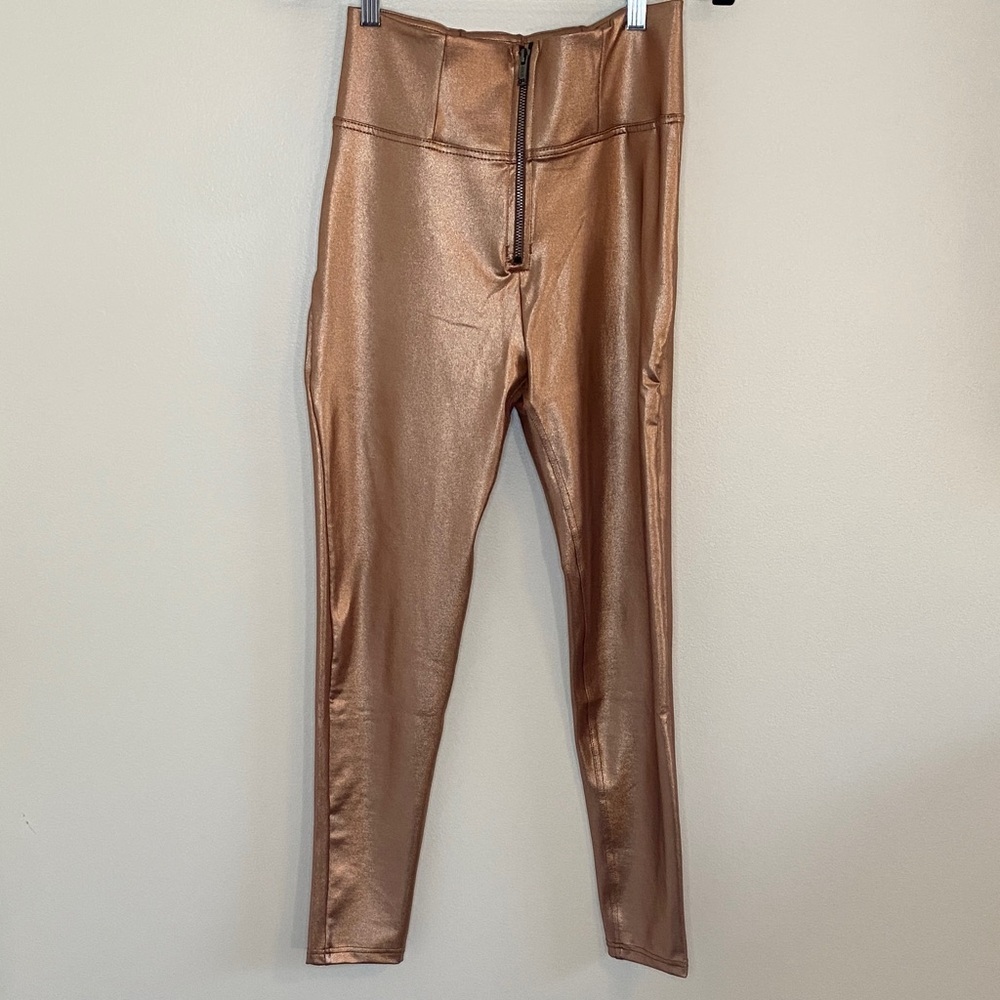 Freddy NWT WRUP Luxe Shimmer Super High Waisted Full Length Rose Gold Medium